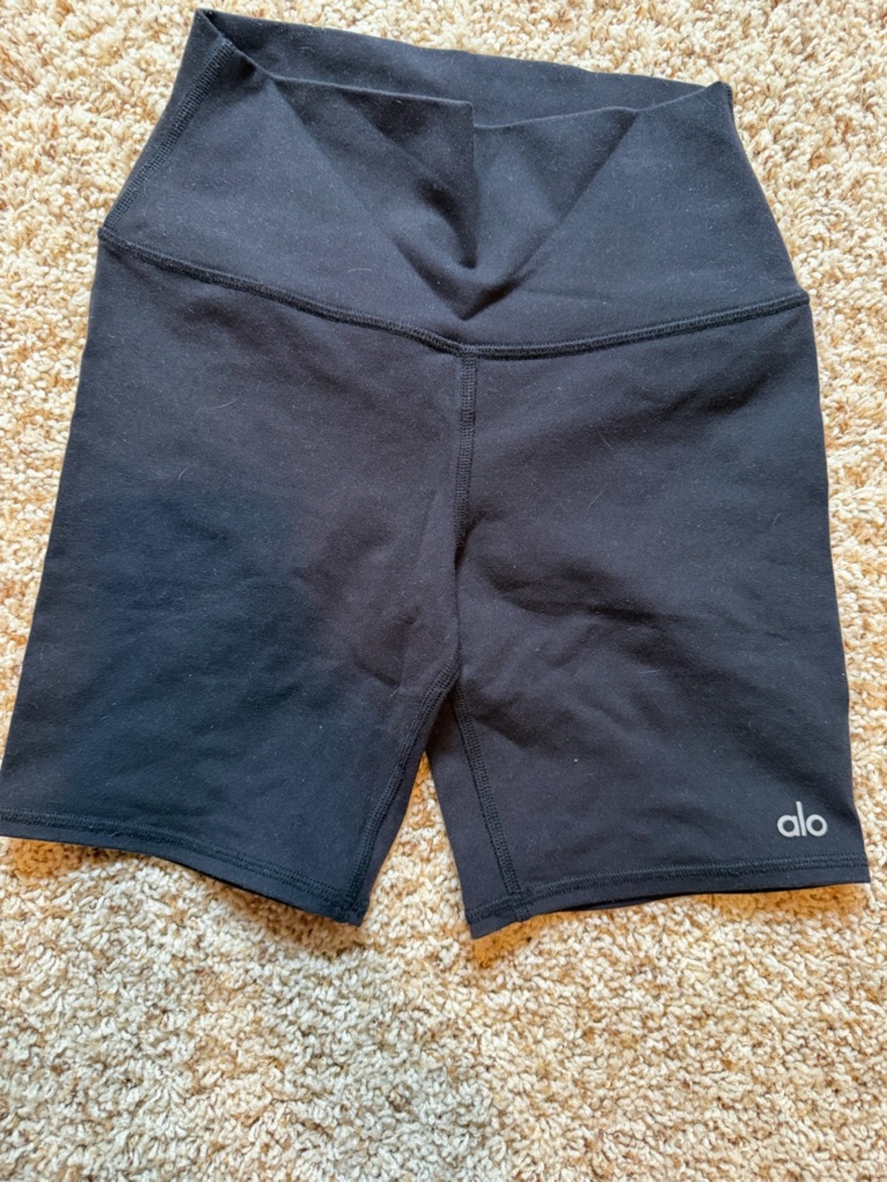 ALO Yoga Black High-Rise Bike Shorts
